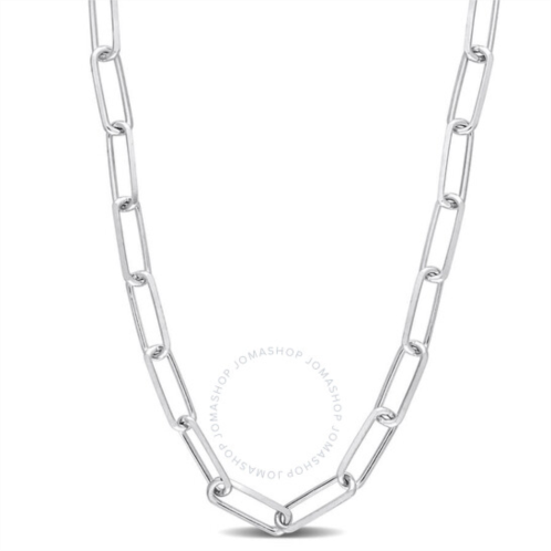 Amour 5mm Diamond Cut Paperclip Chain Necklace In Sterling Silver, 32 In