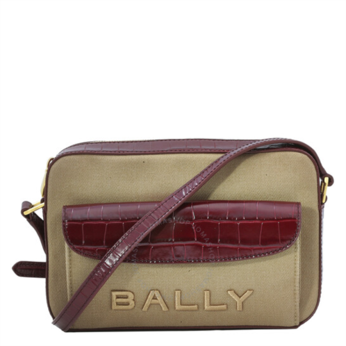 Bally Bar Daniel Embossed Leather Crossbody Bag