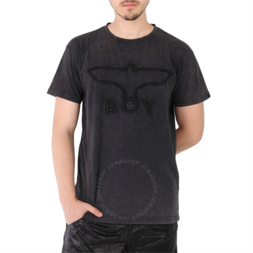 Boy London Black Boy 3D Embbroidered Cotton T-shirt, Size X-Small