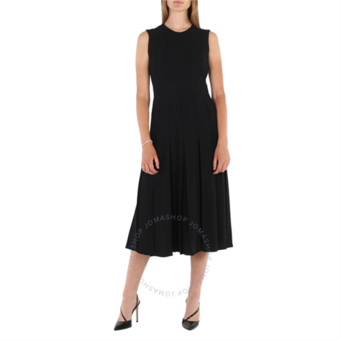 Burberry Aria Pleated Dress In Black, Brand Size 6 (US Size 4)