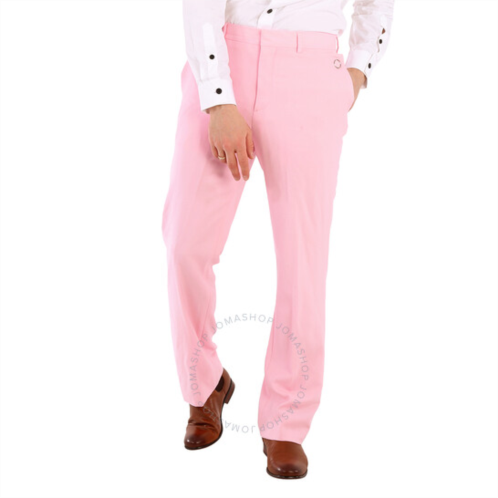 Burberry Candy Pink Wide-leg Tumbled Wool Tailored Trousers, Brand Size 48 (Waist Size 32.7)
