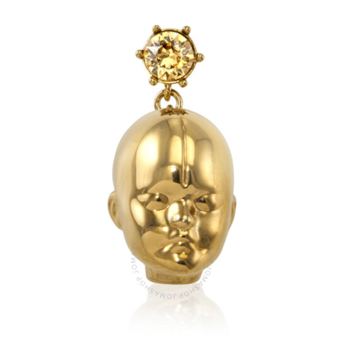 Burberry Crystal and Dolls Head Gold-plated Drop Earrings