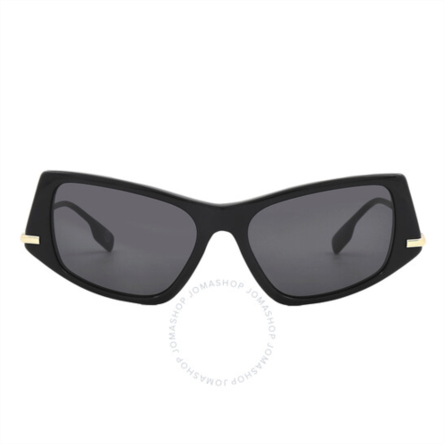 Burberry Dark Grey Irregular Ladies Sunglasses