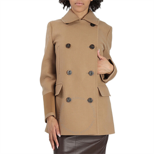 Burberry Ladies Brown Wool Pea Coat, Brand Size 10 (US Size 8)