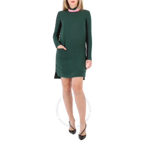 Burberry Ladies Long-sleeve Silk Wool Shift Dress, Brand Size 2 (US Size 0)