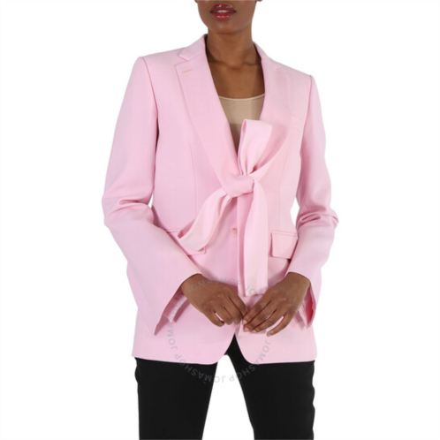 Burberry Ladies Pale Candy Pink Exaggerated-Lapel Blazer, Brand Size 14 (US Size 12)
