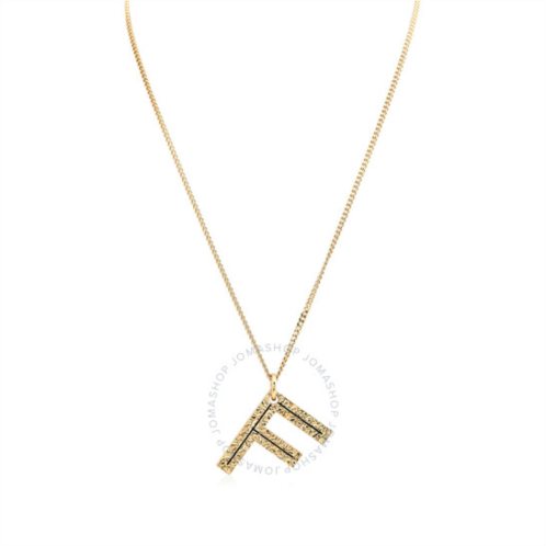 Burberry Light Gold Alphabet F Charm Gold-Plated Necklace