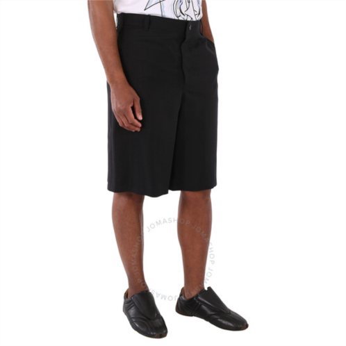 Burberry Mens Black Cut-Out Detail Tailored Shorts, Brand Size 56 (US Size 39)