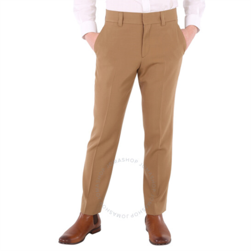 Burberry Mens Fawn Grain De Poudre Wool Tailored Trousers, Brand Size 48 (US Size 32.7)
