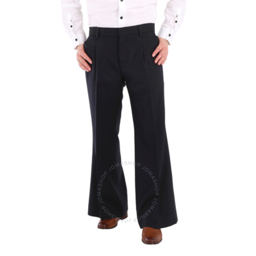 Burberry Mens Dark Navy Flare Leg Tailored Trouser, Brand Size 48 (Waist Size 32.7)