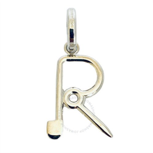 Burberry Silver Kilt Pin R Alphabet Charm