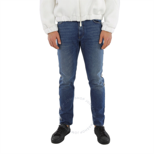 Burberry Vintage Blue Straight Leg Cotton Denim Jeans, Waist Size 28