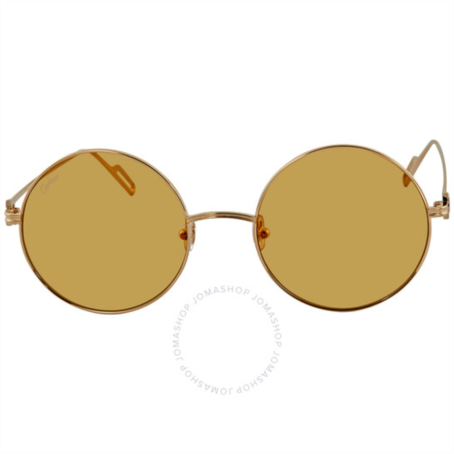 Cartier Yellow Round Ladies Sunglasses
