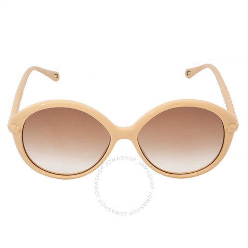 Chloe Brown Round Ladies Sunglasses