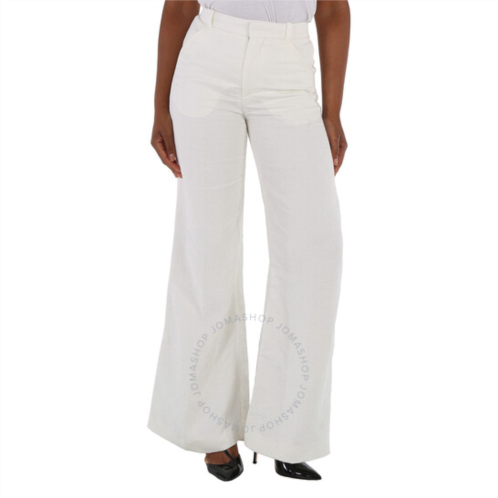 Chloe Ladies Iconic Milk Flared Ribbed Trousers, Brand Size 34 (US Size 2)