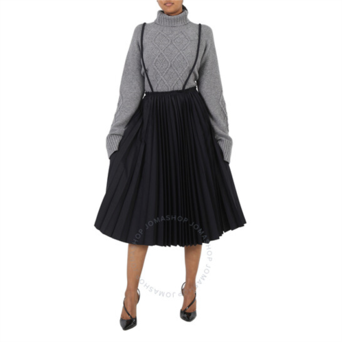 Comme Des Garcons Ladies Black Narrow Pleat Skirt, Size Small