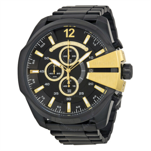 Diesel Mega Chief Chronograph Black Dial Mens Watch