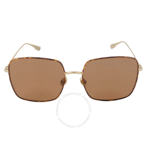 Dior Brown Square Ladies Sunglasses
