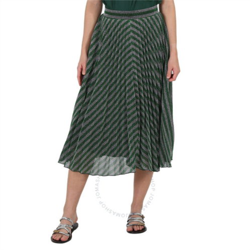 Essentiel Antwerp Essentiel Ladies Forest Green Restart Pleated Skirt, Brand Size 36 (US Size 4)