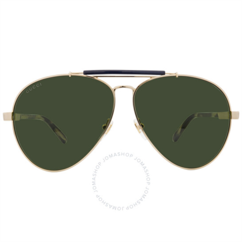Gucci Green Pilot Mens Sunglasses
