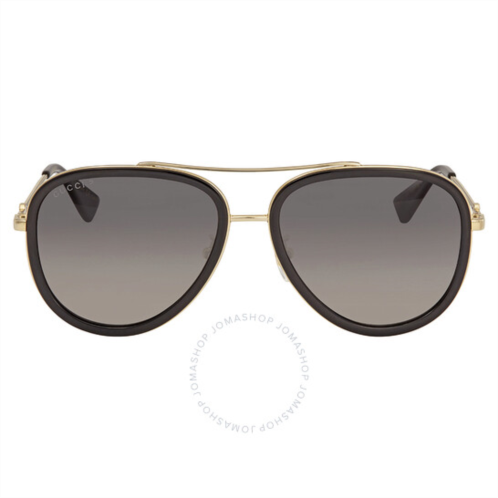 Gucci Polarized Grey Gradient Pilot Ladies Sunglasses