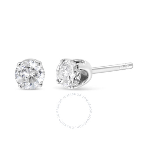 Haus Of Brilliance 14K White Gold 1/4 Cttw Lab Grown Diamond 4-Prong Classic Solitaire Stud Earrings (G-H Color, VS2-SI1 Clarity)