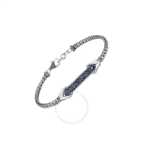 John Hardy Asli Link ID Bracelet with Blue Sapphire -