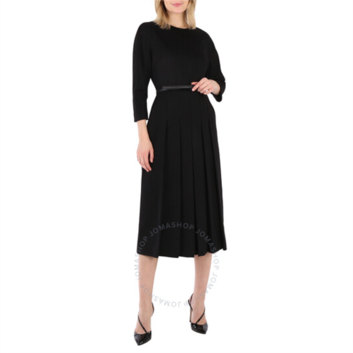 Max Mara Ladies Gennaro Three-quarter Sleeve Dress In Black, Brand Size 34