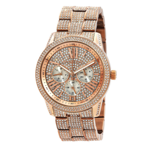 Michael Kors Bradshaw Quartz Crystal Rose Gold Dial Ladies Watch