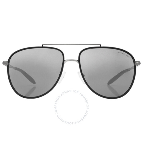 Michael Kors Saxon Mirror Grey Pilot Mens Sunglasses
