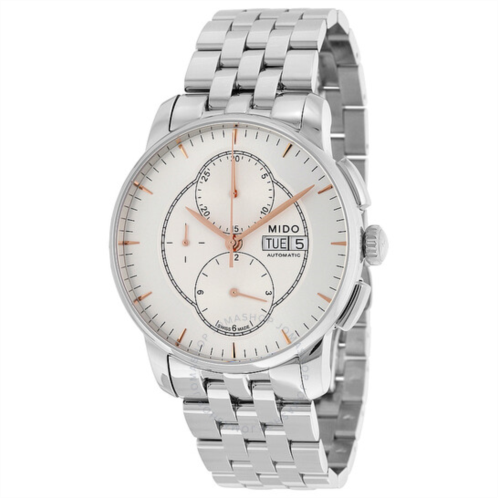 Mido Baroncelli Automatic Chronograph Silver Dial Stainless Steel Mens Watch
