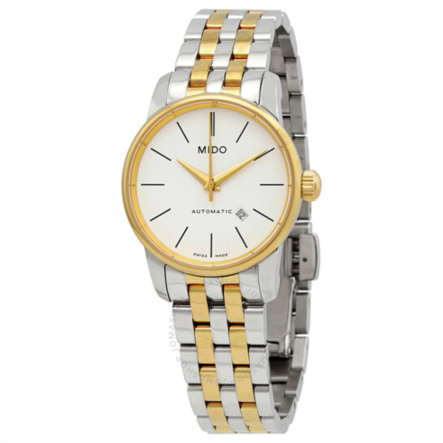 Mido Baroncelli Automatic Silver Dial Two-tone Ladies Watch