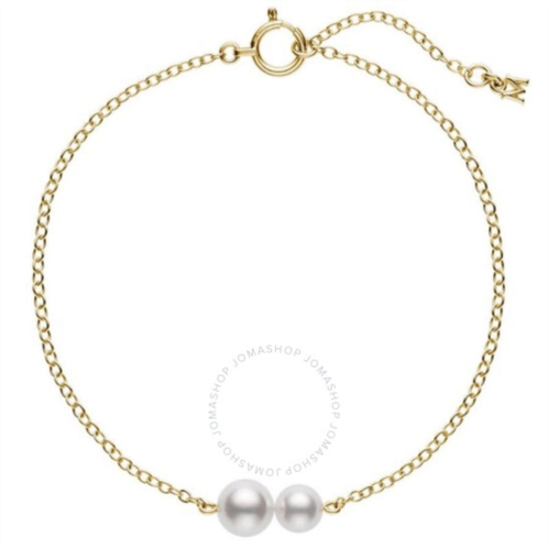 Mikimoto Akoya Cultured Pearl Station Bracelet in 18K Yellow Gold -