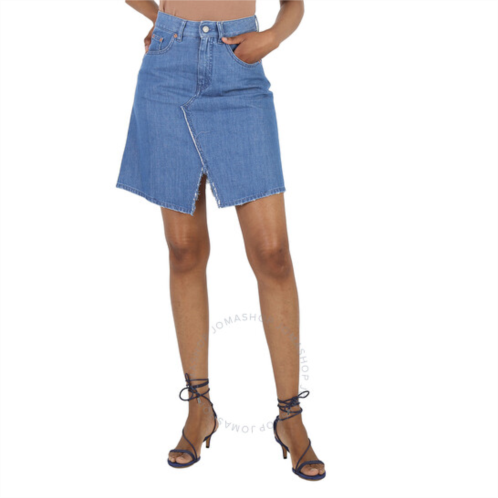 Mm6 Maison Margiela Ladies Blue High-Waisted Denim Skirt, Brand Size 38 (US Size 4)