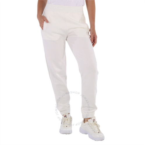 Moncler Ladies White Cotton Jogging Trousers, Size Large