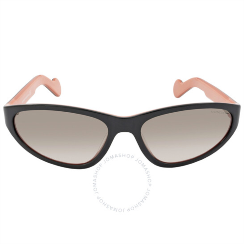 Moncler Smoke Gradient Mask Ladies Sunglasses