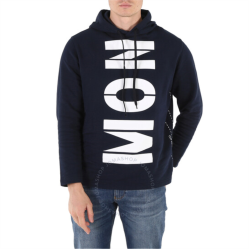 Moncler X Craig Green Mens Navy Logo Print Hooded Sweatshirt, Size Medium
