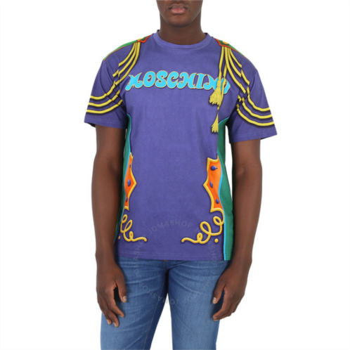 Moschino Chain Print Logo Oversized Cotton T-Shirt, Brand Size 44 (US Size 34)