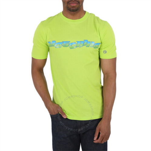 Moschino Green Logo Print Regular Cotton T-Shirt, Brand Size 46 (US Size 36)