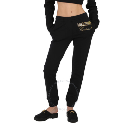 Moschino Ladies Fantasy Print Black Couture Logo Joggers, Brand Size 50 (US Size 16)