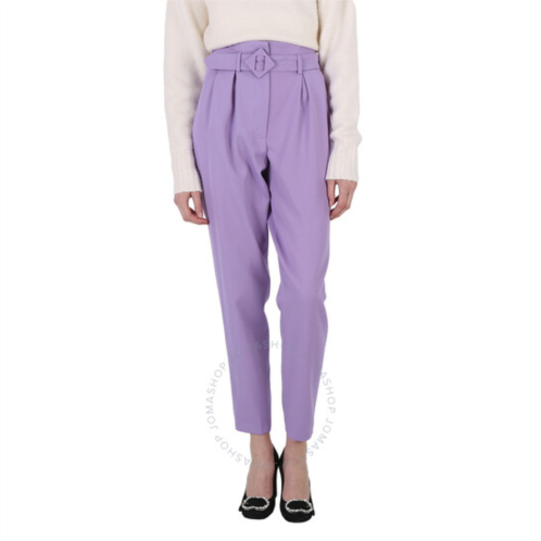 Moschino Ladies Violet Straight Leg Trousers, Brand Size 36 (US Size 2)