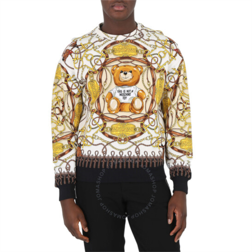 Moschino Military Teddy Cotton Jacquard Sweatshirt, Brand Size 46 (US Size 36)