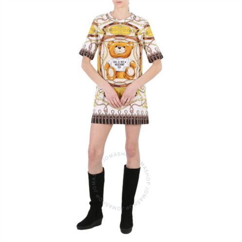 Moschino Teddy Bridle-Print T-Shirt Dress, Brand Size 38 (US Size 4)