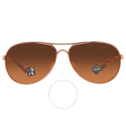 Oakley Feedback Prizm Brown Gradient Aviator Ladies Sunglasses