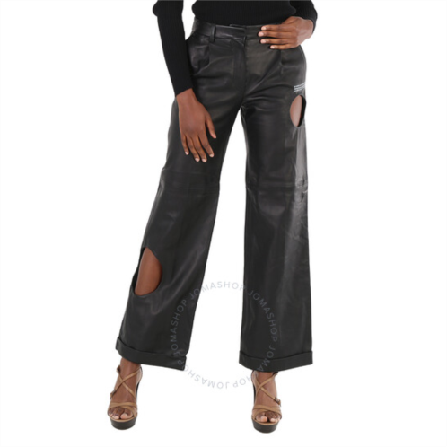 Off-White Meteor Straight-Leg Trousers in Black, Brand Size 40 (US Size 8)