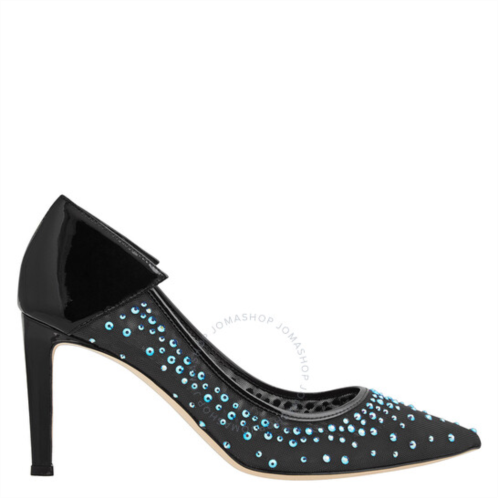 Giuseppe Zanotti Open Box - Ladies Karla 85 Crystal Embellished Mesh Pumps, Brand Size 39 ( US Size 9 )