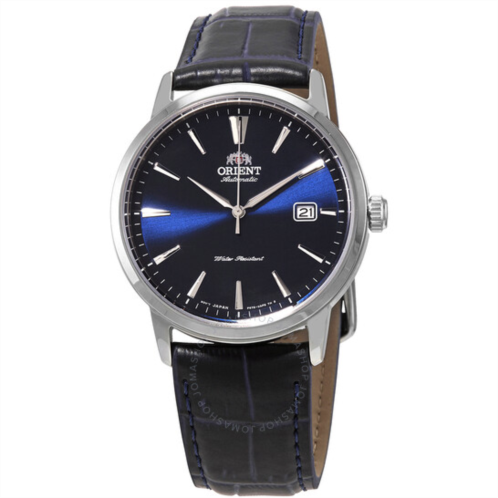 Orient Automatic Blue Dial Blue Leather Mens Watch