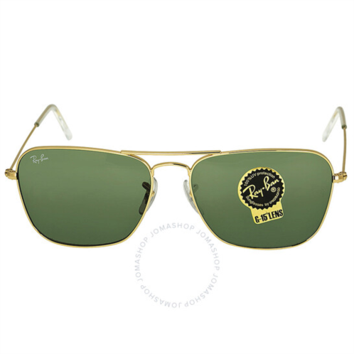 Ray-Ban Caravan Green Classic G-15 Square Unisex Sunglasses