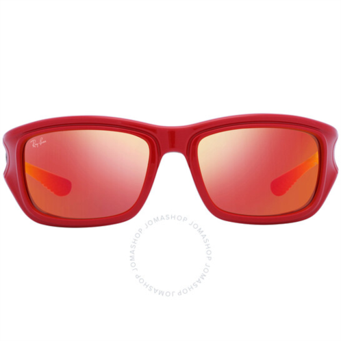 Ray-Ban Scuderia Ferrari Orange Mirrored Square Mens Sunglasses