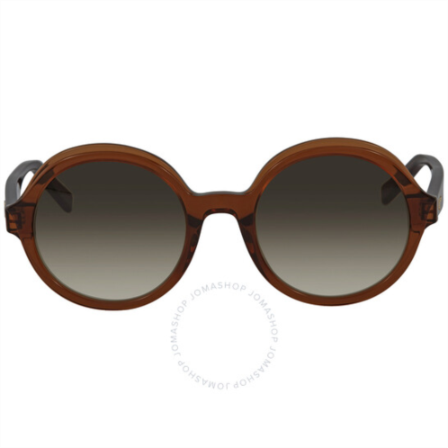 Salvatore Ferragamo Grey Round Ladies Sunglasses